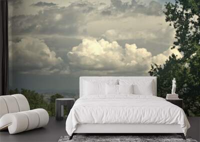 landscape with clouds Wall mural