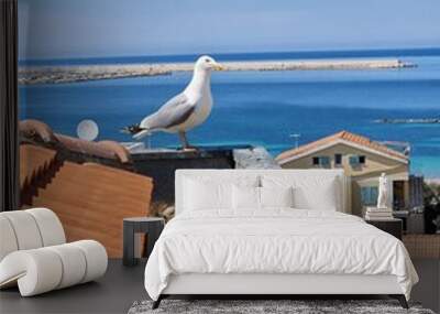 Seagulls watching the Sea 4K Wall mural