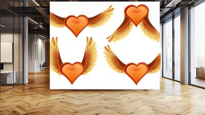 Heart Wings Wall mural