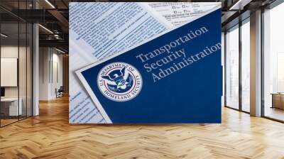 transportation security administration form Wall mural