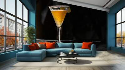 glass of sidercar drink Wall mural