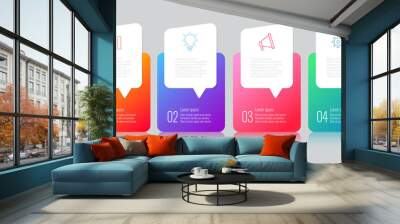 infographics design with speech bubble Wall mural