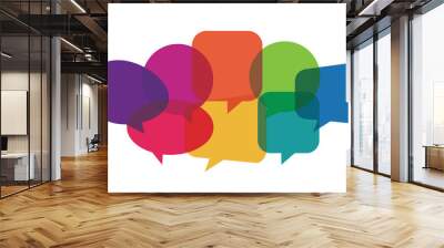 speech bubbles, communication concept, vector illustration  Wall mural