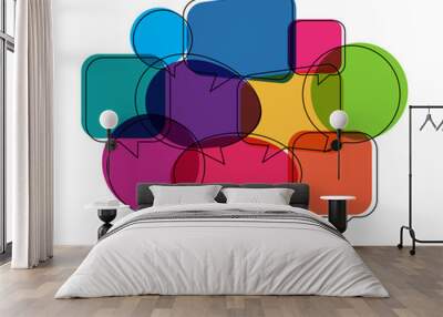 speech bubbles, communication concept, vector illustration Wall mural