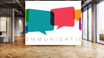 speech bubbles, communication concept, vector illustration Wall mural