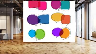 speech bubbles, communication concept, vector illustration Wall mural