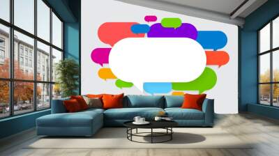 speech bubbles, communication concept, vector illustration Wall mural