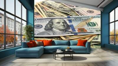 USA currency money dollar dolar dollars hundred five ten twenty Wall mural