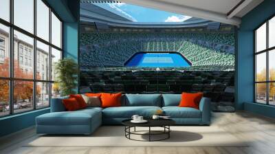 3D render of beutiful modern tennis grand slam lookalike stadium Wall mural