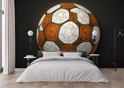 Close up on soccer ball with Different Background Wall mural