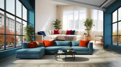 Illustration of the living room interior Wall mural