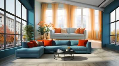 Illustration of the living room interior Wall mural