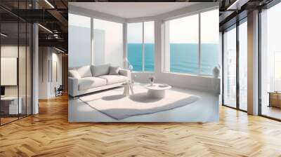 Photo modern style interior room 3d illustration
 Wall mural