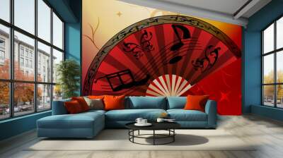 flamenco fan Wall mural