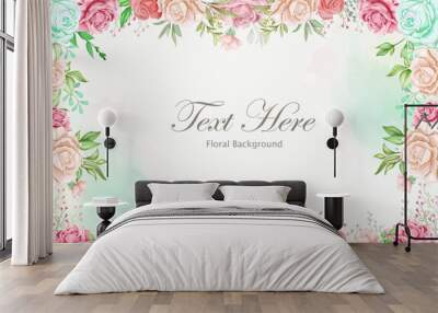 Elegant floral background with beautiful flower Wall mural