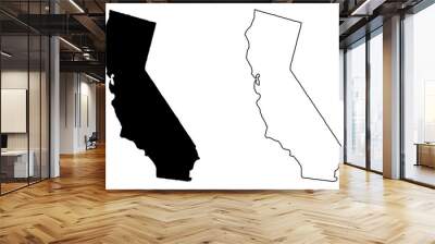 california map vector illustration, scribble sketch california map Wall mural