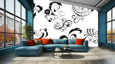 ornamental design flower-vector Wall mural