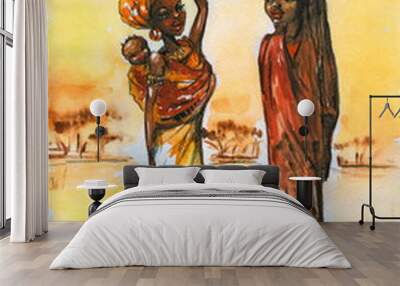 african women. Wall mural