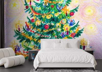 Christmas tree. Wall mural