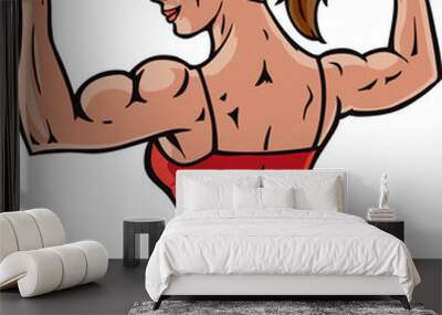 Female Flexer Wall mural