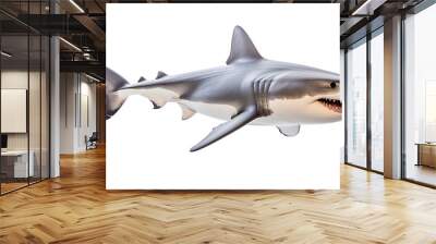 a shark in transparent white background Wall mural