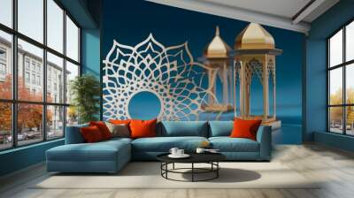 flat background with Islamic ornament Wall mural