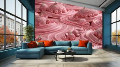 world of pink chocolate Wall mural