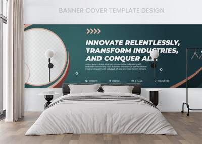 banner cover social media linkedin facebook template design Wall mural