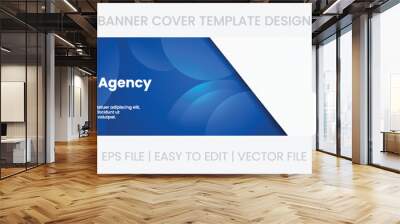 blue banner abstract background linkedin cover social media template vector design Wall mural