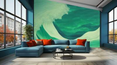 sea and sky green beauty Wall mural