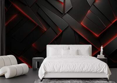 black and red metal background Wall mural