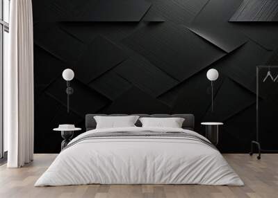 black carbon texture background random geometri  Wall mural