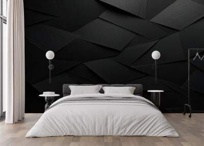 black carbon texture background random geometri with random highlight Wall mural