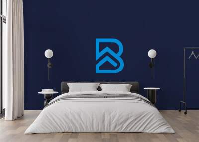 letter b with house logo icon design vector design template inspiration Wall mural