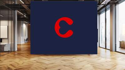 letter c with love logo icon design vector design template inspiration Wall mural