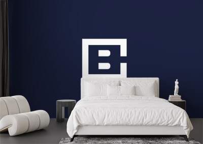 letter cb square logo icon design vector design template inspiration Wall mural