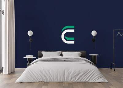 letter cc logo icon design vector design template inspiration Wall mural