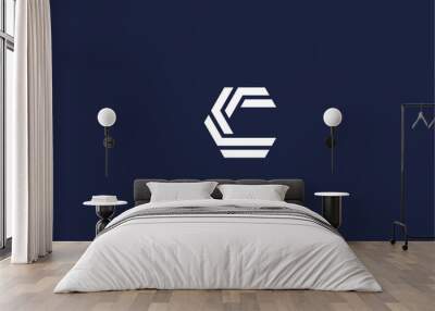 letter cc logo icon design vector design template inspiration Wall mural