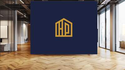 letter hp with house logo icon design vector design template inspiration Wall mural