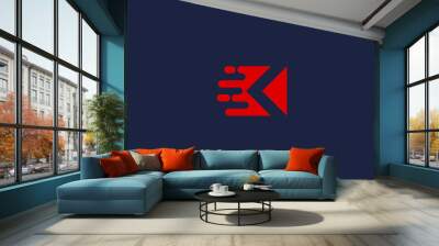 letter k fast logo icon design vector design template inspiration Wall mural