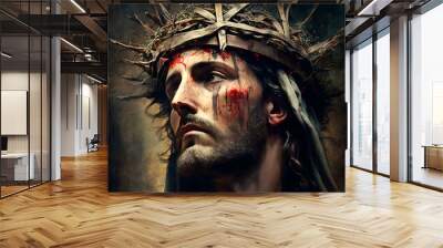 the crown of thorns of jesus christ . Ai generativ. Wall mural