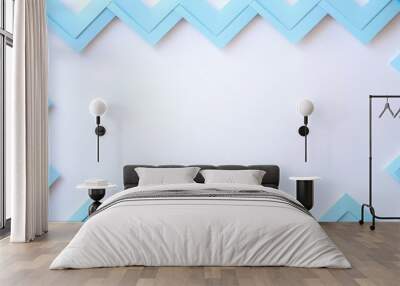 A zigzag border framing a blank page, creating a playful and dynamic edge. Wall mural