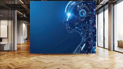 Automated AI systems streamlining business operations Wall mural