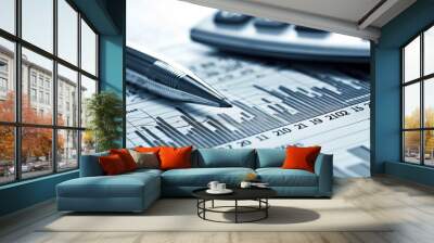 Generate a photo of financial accounting  Wall mural