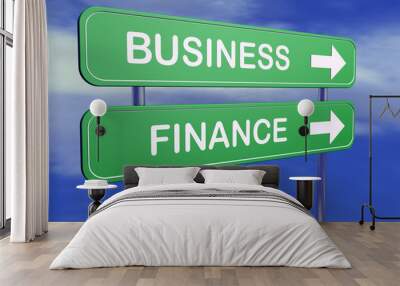 Busines and finance table signs Wall mural