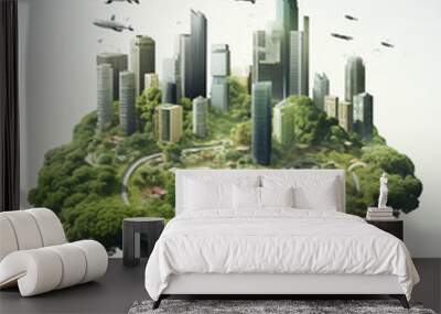 floating island Wall mural