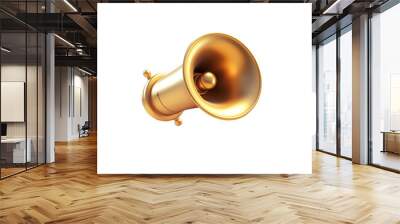 luxury golden megaphone Wall mural