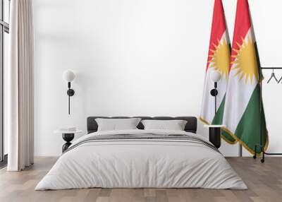 Kurdistan flag on floor stand 2 flags Wall mural