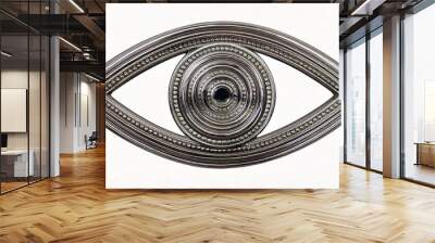 silver eye symbol isolated on white background Wall mural