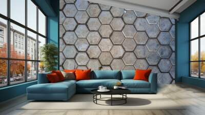 Hexagon honey comb pattern background texture Wall mural